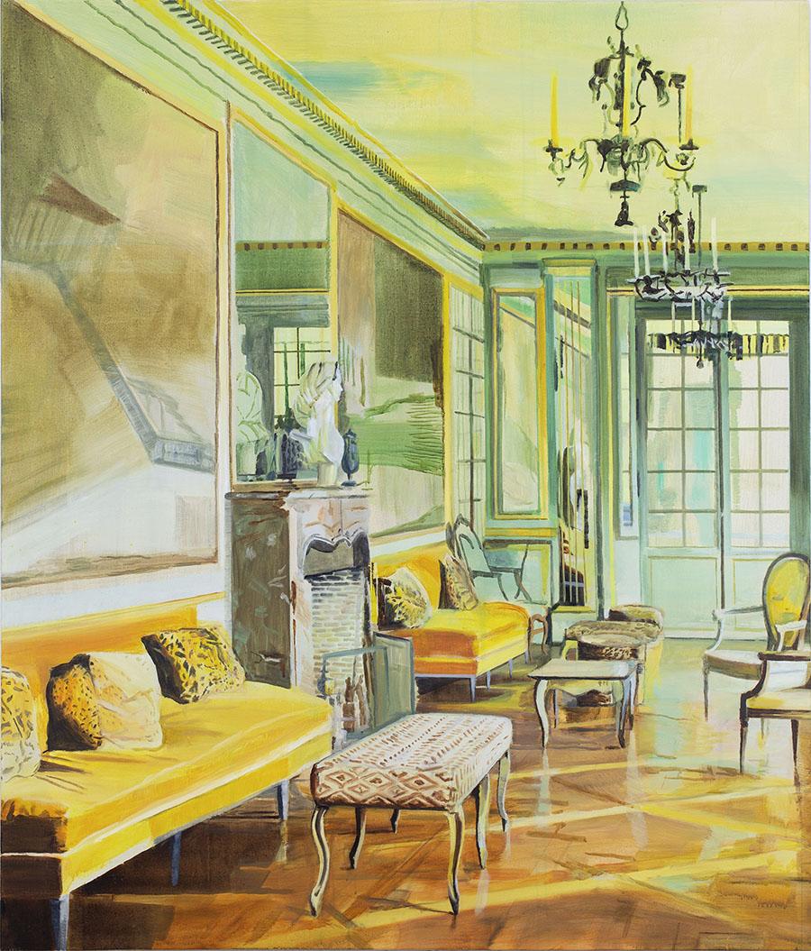 Nach Villa Trianon, 2021, Öl auf Leinen, 170 x 145 cm