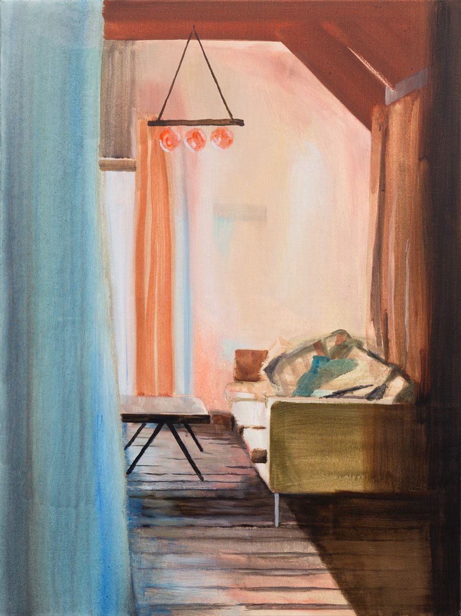 Interior, 2023, Öl auf Leinen, 120 x 90 cm